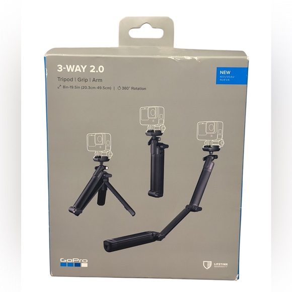 GoPro Other - GoPro 3-Way 2.0 Tripod | Grip | Arm – 3-in-1 Mount with 360° Rotation